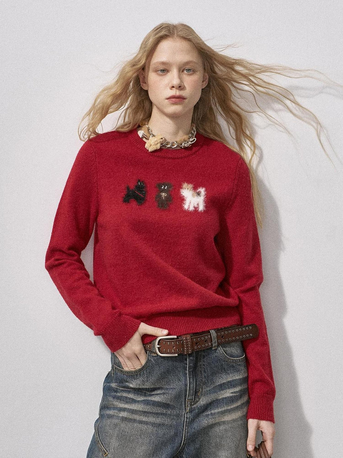 DIDDI MODA Floral Pony And Puppy Motif Women&