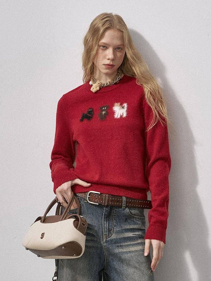 DIDDI MODA Floral Pony And Puppy Motif Women&