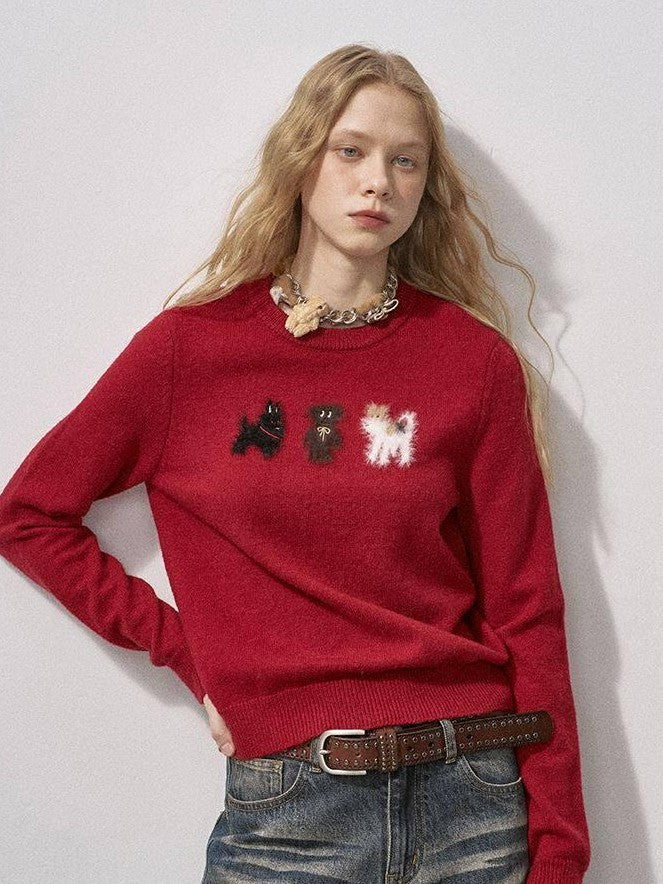 DIDDI MODA Floral Pony And Puppy Motif Women&
