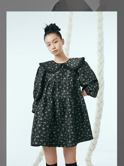 DIDDI MODA Floral Print Peter Pan Collar Women&