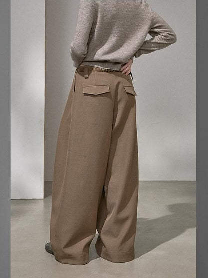 DIDDI MODA Flowy Button Pleated Cargo Women&