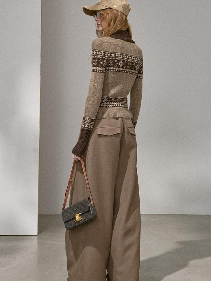 DIDDI MODA Flowy Button Pleated Cargo Women&