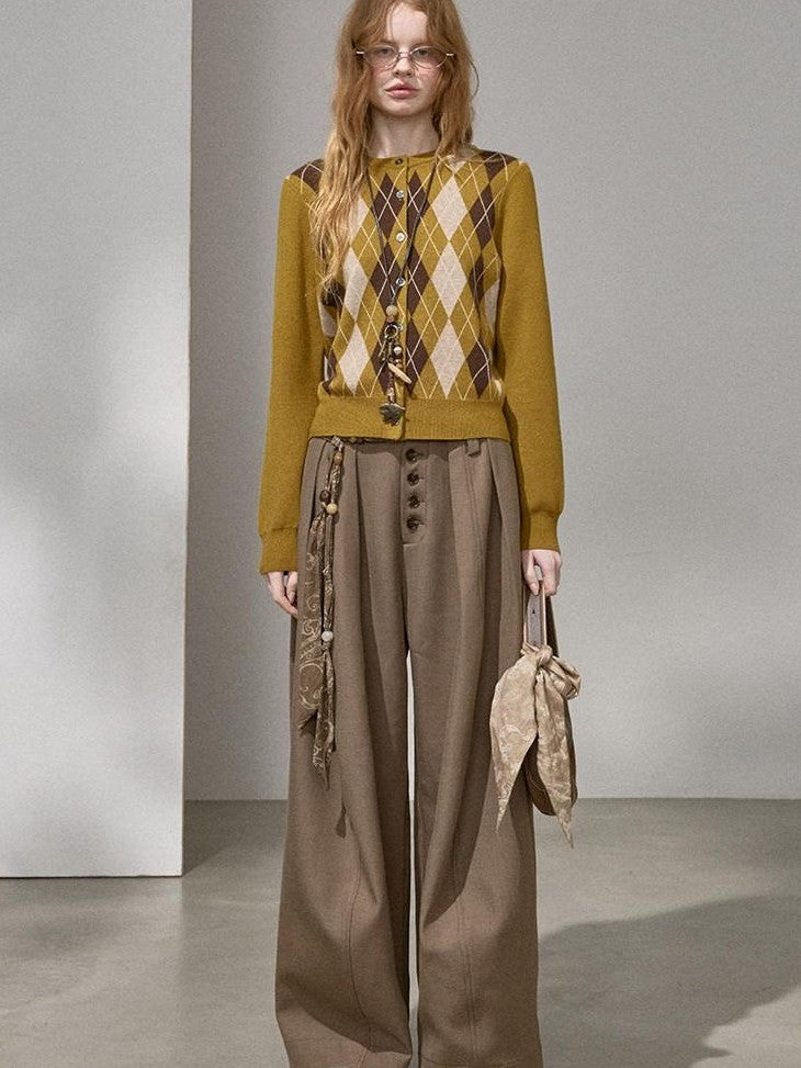 DIDDI MODA Flowy Button Pleated Cargo Women&