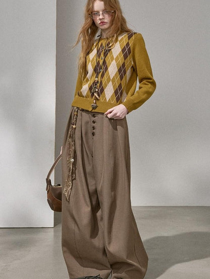 DIDDI MODA Flowy Button Pleated Cargo Women&