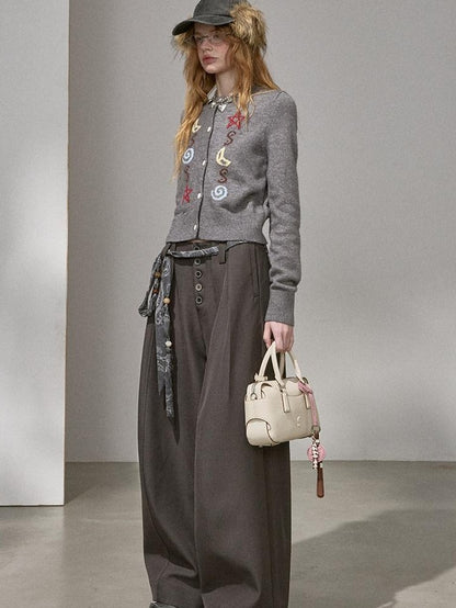 DIDDI MODA Flowy Button Pleated Cargo Women&