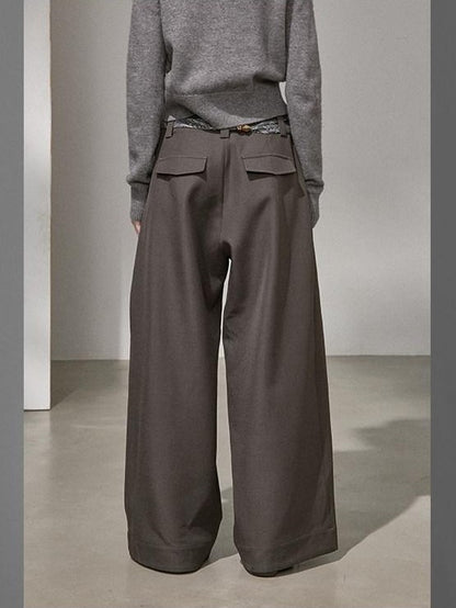 DIDDI MODA Flowy Button Pleated Cargo Women&
