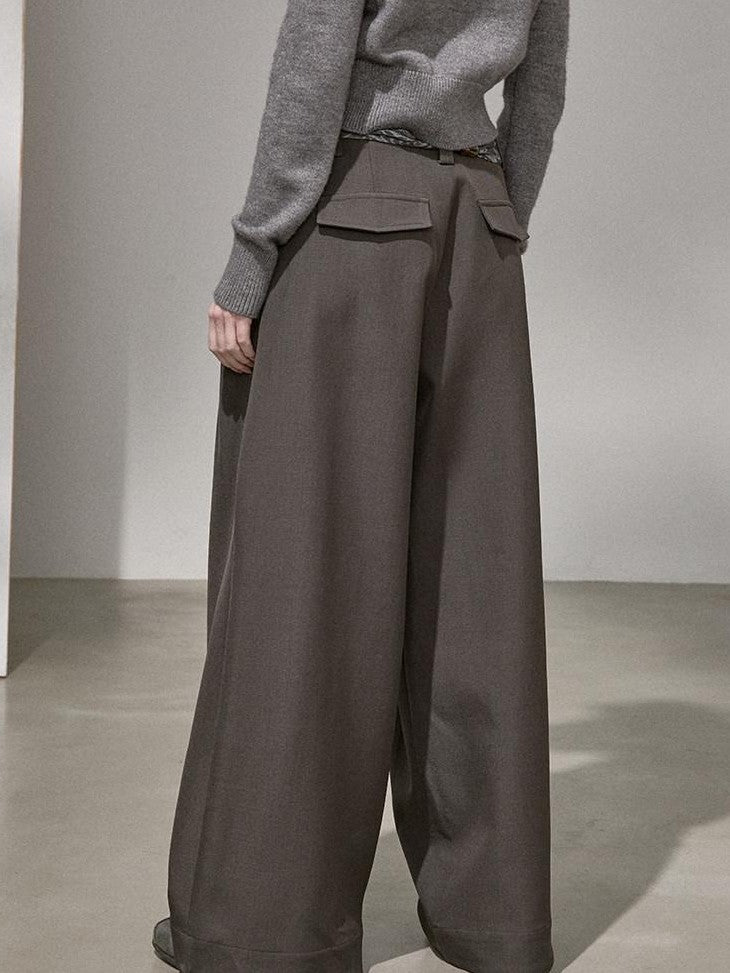DIDDI MODA Flowy Button Pleated Cargo Women&