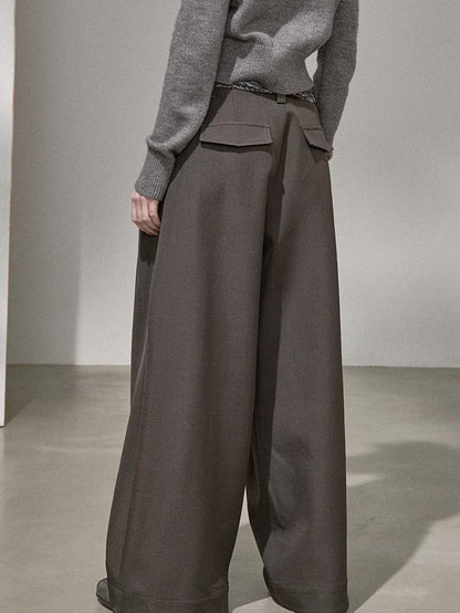 DIDDI MODA Flowy Button Pleated Cargo Women&