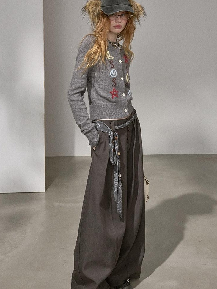 DIDDI MODA Flowy Button Pleated Cargo Women&