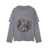 DIDDI_MODA_Forest_Deer_Print_Layered_Shoulder_Drop_Loose_Women&
