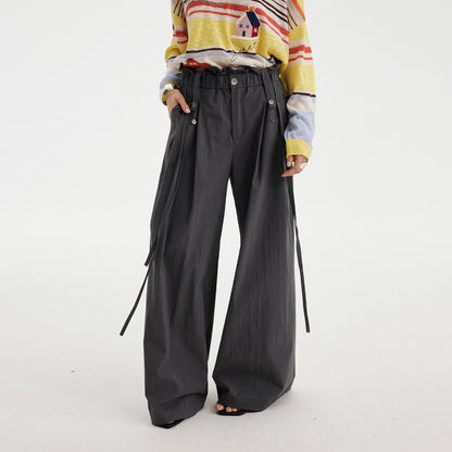 DIDDI_MODA_Frilled_Lace_Pleated_High_Waist_Button_Women&