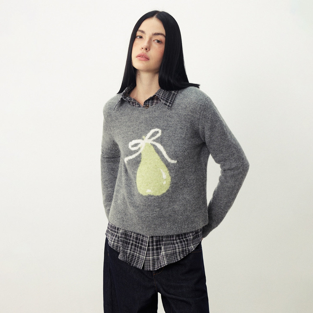 DIDDI_MODA_Fruit_Jacquard_Cropped_Crew_Neck_Women&