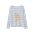 DIDDI_MODA_Fruit_Print_Striped_Drop_Shoulder_Loose_Round_Neck_Women&