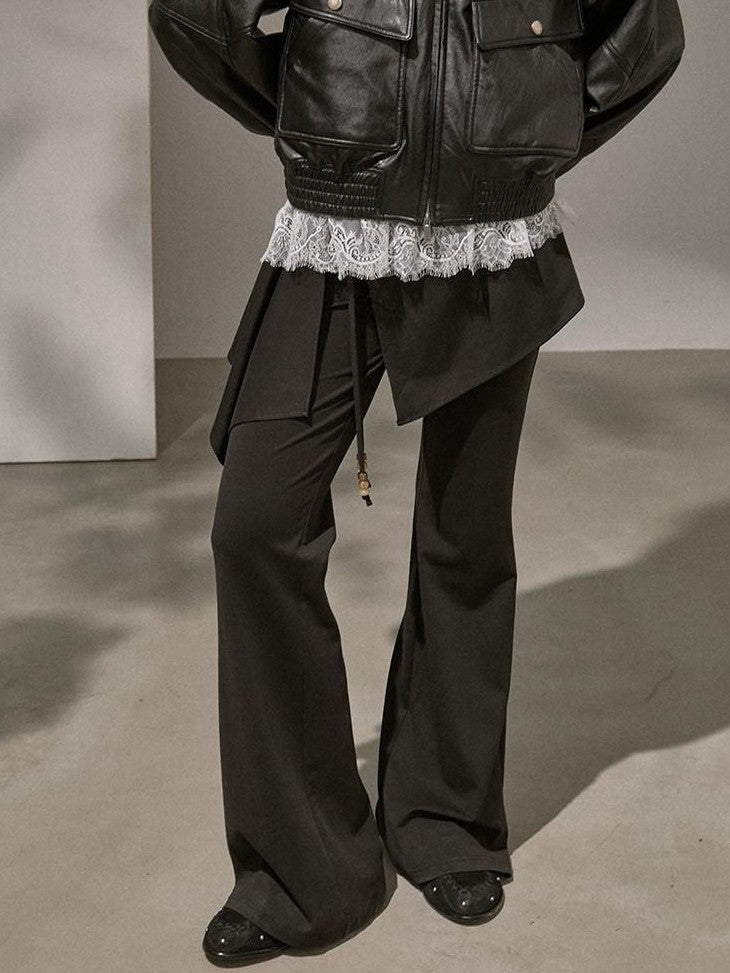 DIDDI MODA Fur Collar Leopard Print Spliced Women&
