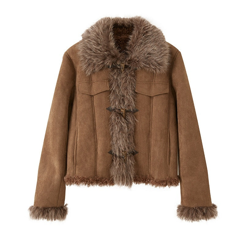 DIDDI_MODA_Fuzzy_Patchwork_Straight_Street_Style_Women&