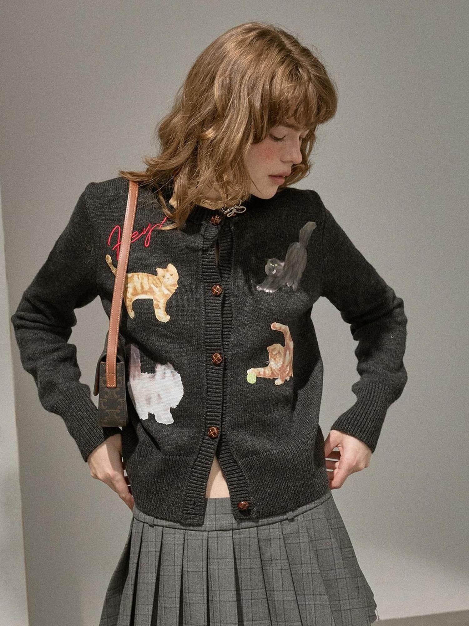 DIDDI MODA Fuzzy Patchwork Straight Street Style Women&
