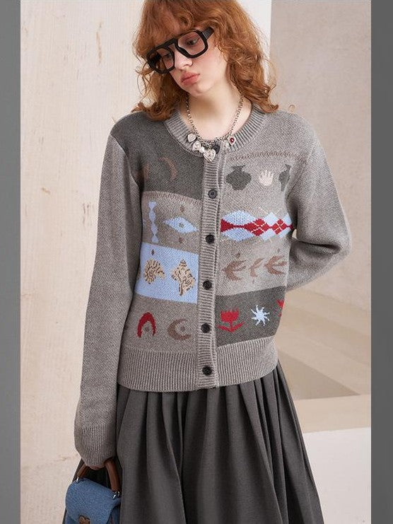 DIDDI MODA Geometric Fair Isle Embroidered Patchwork Women&