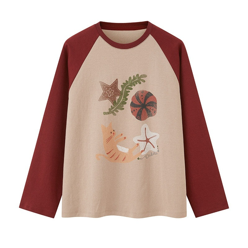 DIDDI_MODA_Gold_Coin_Cat_Print_Tie_Waist_Square_Neck_Women&