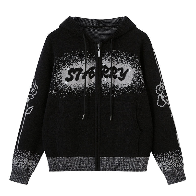 DIDDI_MODA_Gradient_Knit_Hooded_Loose_Women&