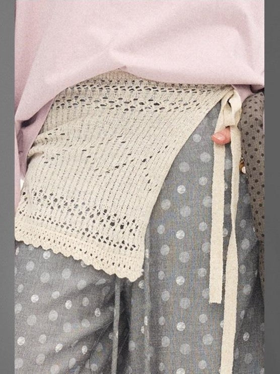 DIDDI MODA Gray Beaded Polka Dot Women&