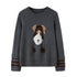 DIDDI_MODA_Gray_Puppy_And_Kissing_Bear_Square_Neck_Long_Sleeve_Loose_Women&