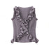 DIDDI_MODA_Grey_Purple_Plaid_3d_Lace_Trim_Slim_Waist_V-neck_Cropped_Women&