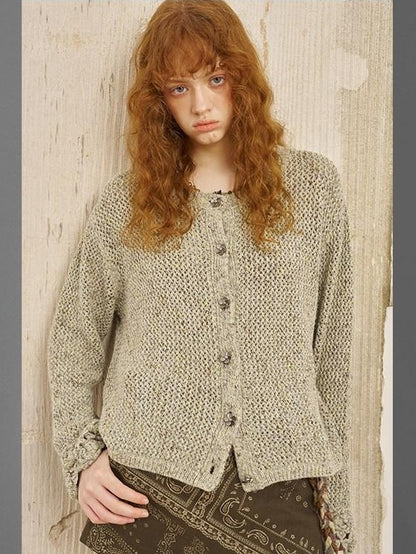 DIDDI MODA Hand Crochet Openwork Floral Vintage Loose Solid Women&