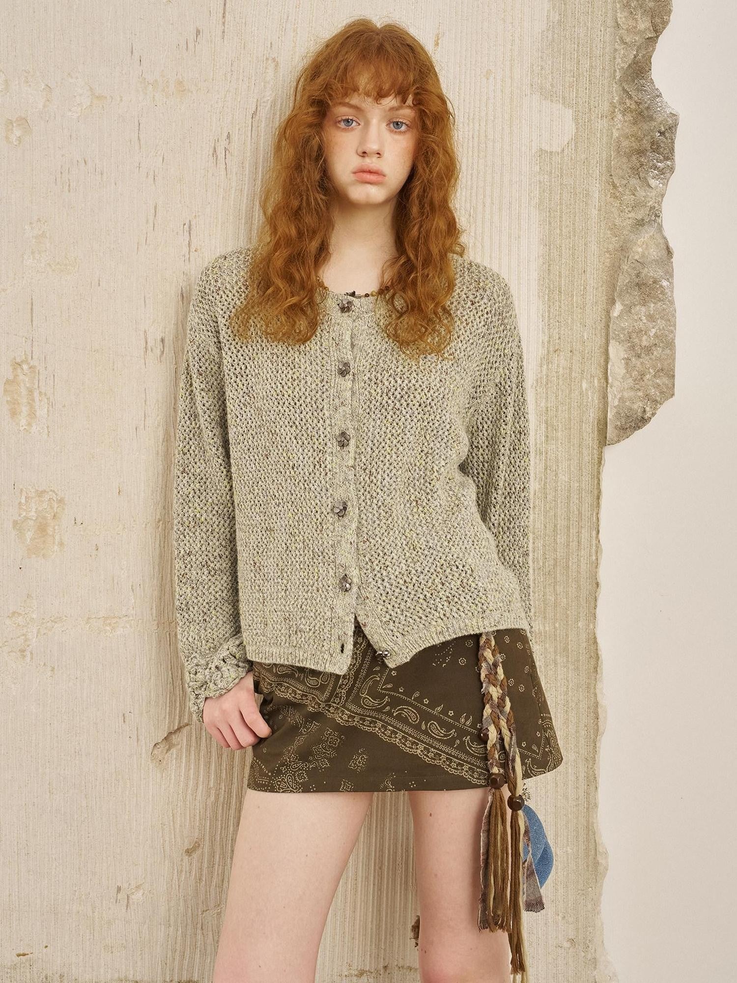 DIDDI MODA Hand Crochet Openwork Floral Vintage Loose Solid Women&