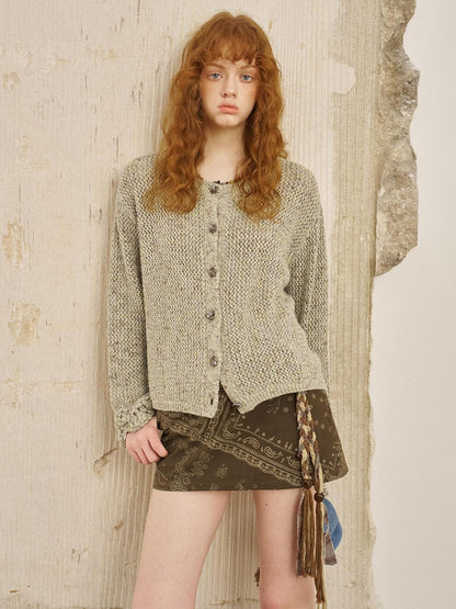 DIDDI MODA Hand Crochet Openwork Floral Vintage Loose Solid Women&
