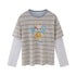 DIDDI_MODA_Heart_Rabbit_Striped_Patchwork_Faux_Two_Piece_Women&