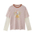 DIDDI_MODA_Heart_Rabbit_Striped_Patchwork_Faux_Two_Piece_Women&