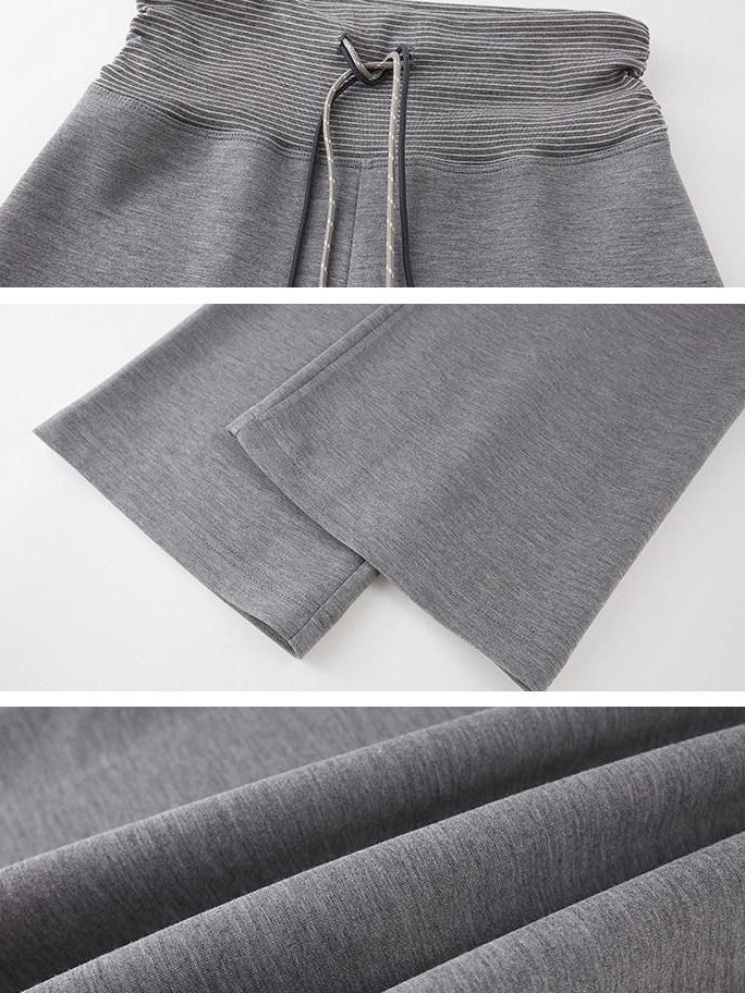 DIDDI MODA Heather Gray Folded Waist High Waist Slim Casual Women&