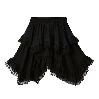 DIDDI_MODA_Irregular_Lace_Trim_Spliced_Women&
