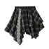 DIDDI_MODA_Irregular_Plaid_Lace_Splice_Asymmetric_Women&