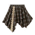 DIDDI_MODA_Irregular_Plaid_Lace_Splice_Asymmetric_Women&