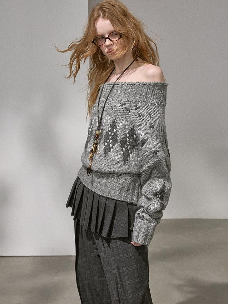 DIDDI MODA Jacquard Diamond Patchwork Women&