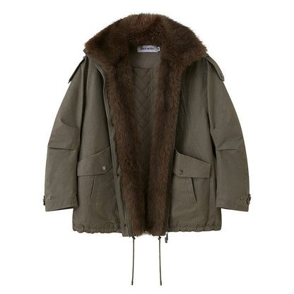 DIDDI_MODA_Khaki_Curved_Cut_Parka_Women&