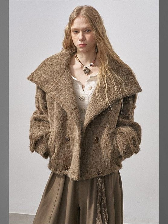 DIDDI MODA Khaki Curved Cut Parka Women&
