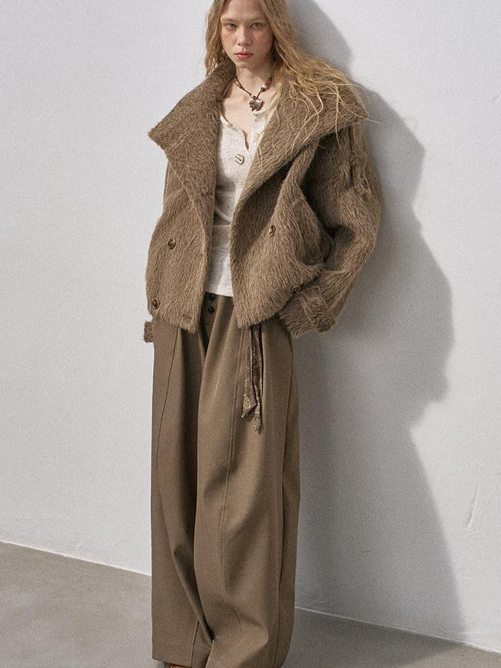 DIDDI MODA Khaki Curved Cut Parka Women&