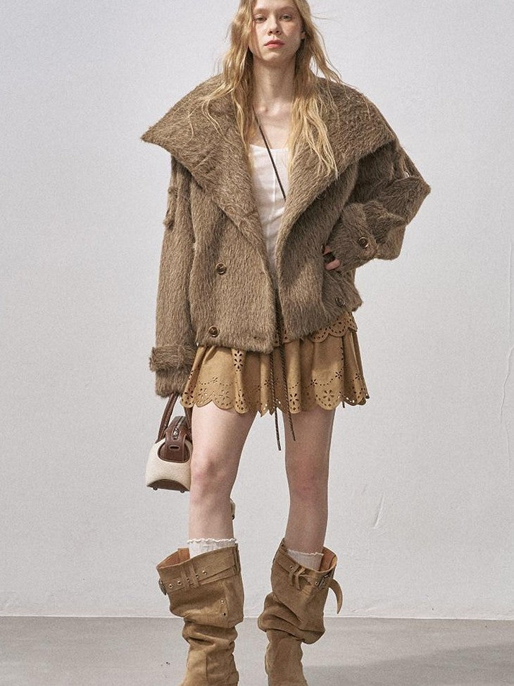 DIDDI MODA Khaki Curved Cut Parka Women&