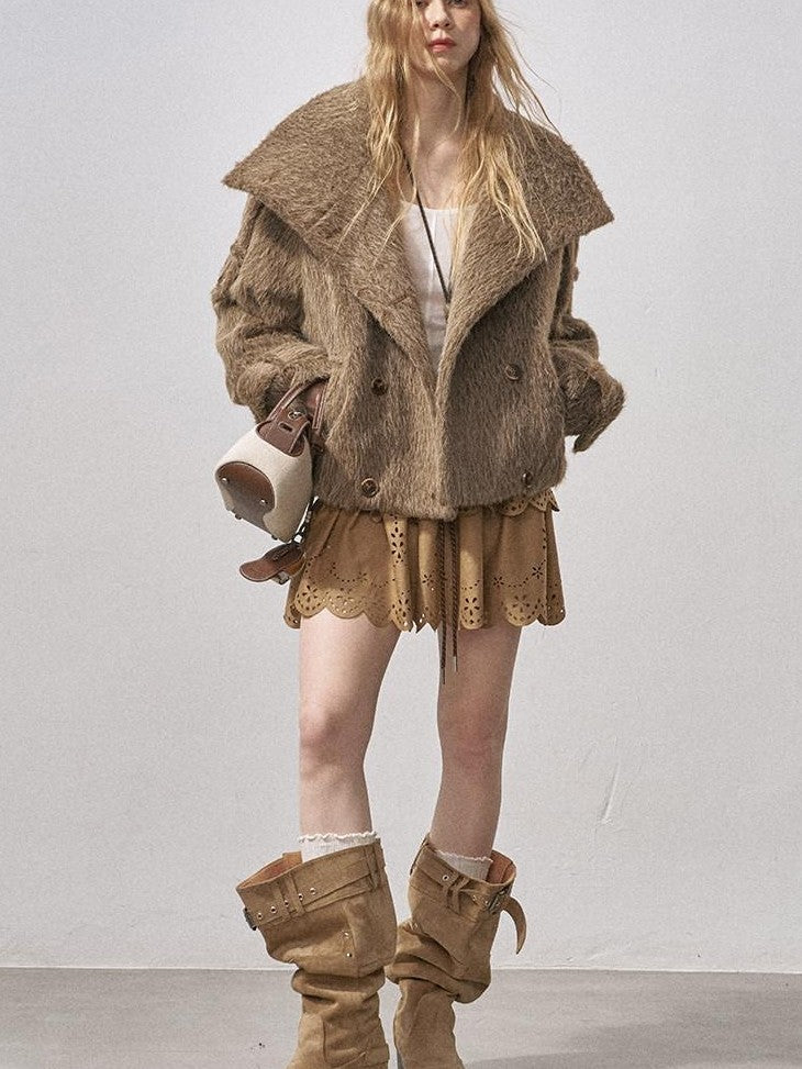 DIDDI MODA Khaki Curved Cut Parka Women&
