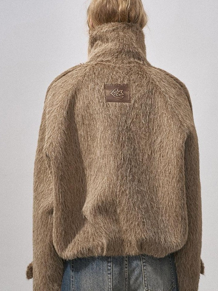 DIDDI MODA Khaki Curved Cut Parka Women&