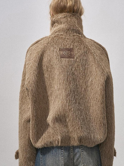DIDDI MODA Khaki Curved Cut Parka Women&