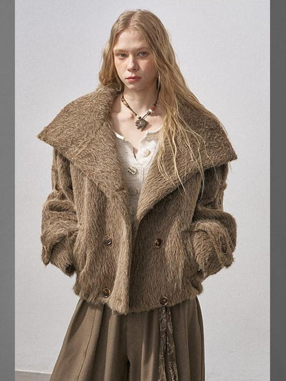 DIDDI MODA Khaki Curved Cut Parka Women&