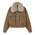 DIDDI_MODA_Khaki_Fur_Collar_Pocket_Cargo_Women&