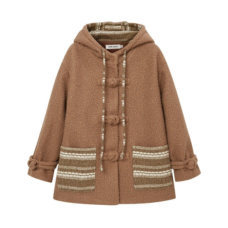 DIDDI_MODA_Khaki_Hooded_Workwear_Striped_Women&
