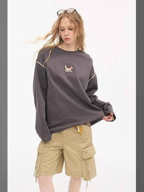 DIDDI MODA Khaki Washed Large Multi Pocket Cargo Women&