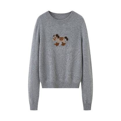 DIDDI_MODA_Knit_Cardigan_Pony_Sweater_Curved_Pants_Women&