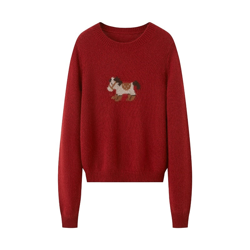 DIDDI_MODA_Knit_Cardigan_Pony_Sweater_Curved_Pants_Women&