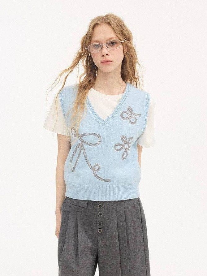DIDDI MODA Lace Peter Pan Collar Vest Women&